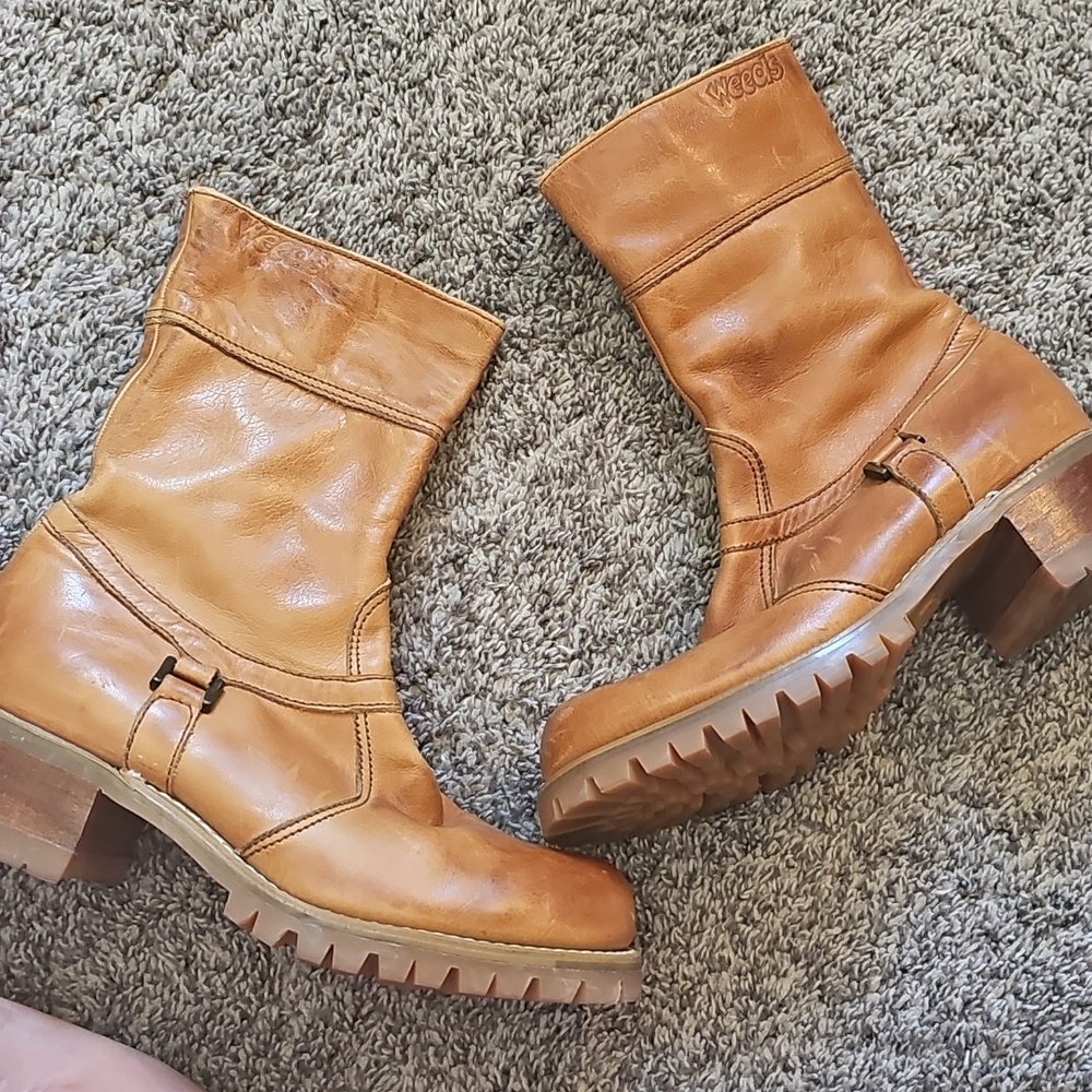 STUNNING RARE FLORSHEIM WEEDS CHUNKY VINTAGE BOOTS